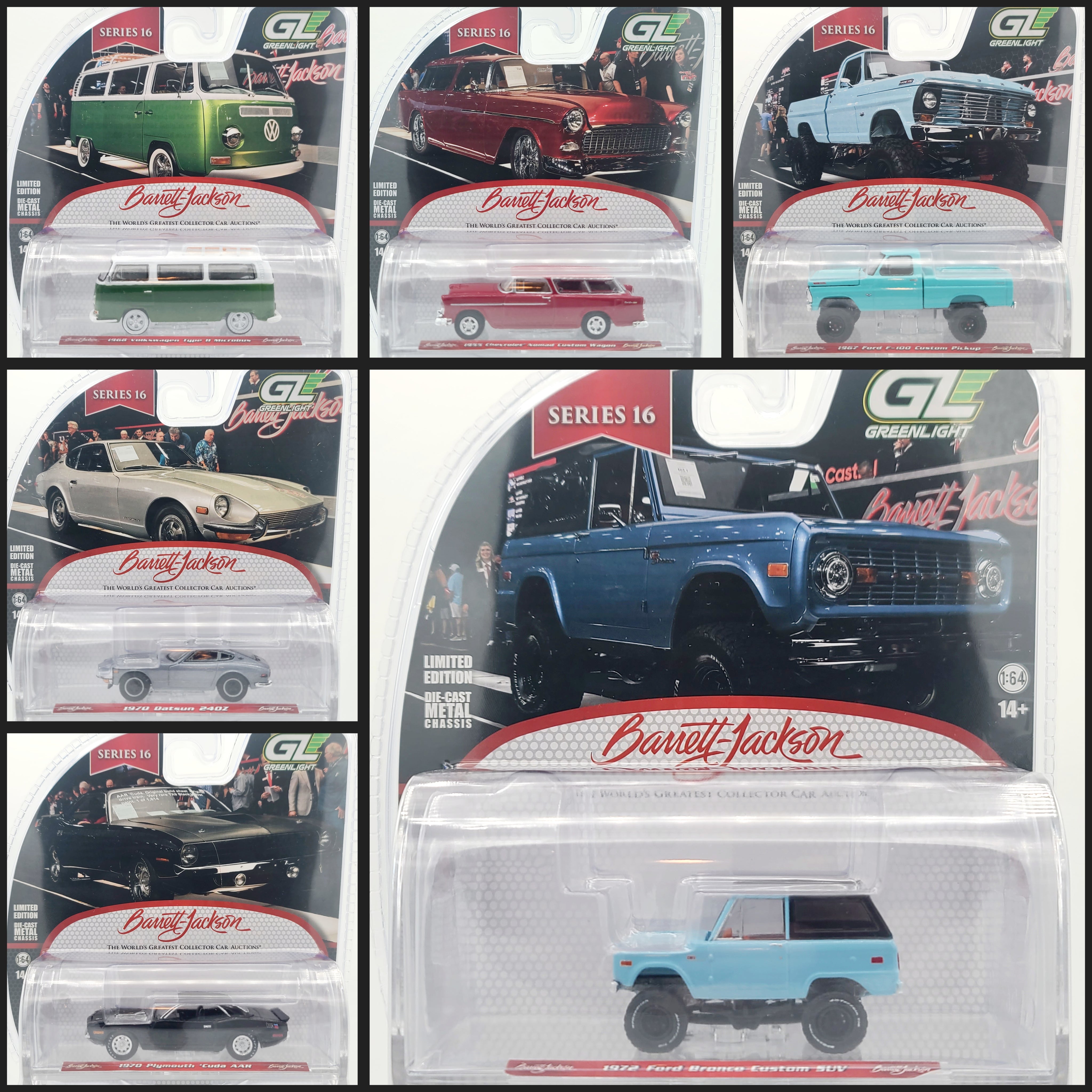 GreenLight - 2025 Barrett Jackson Series 16 - Complete Set of 6 - 1:64 scale